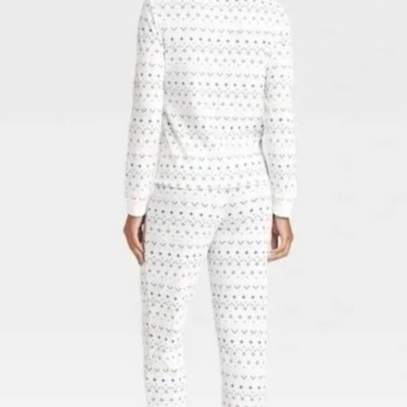 Auden Fair Isle Thermal Pajama Set Women’s Large - Picture 2 of 6